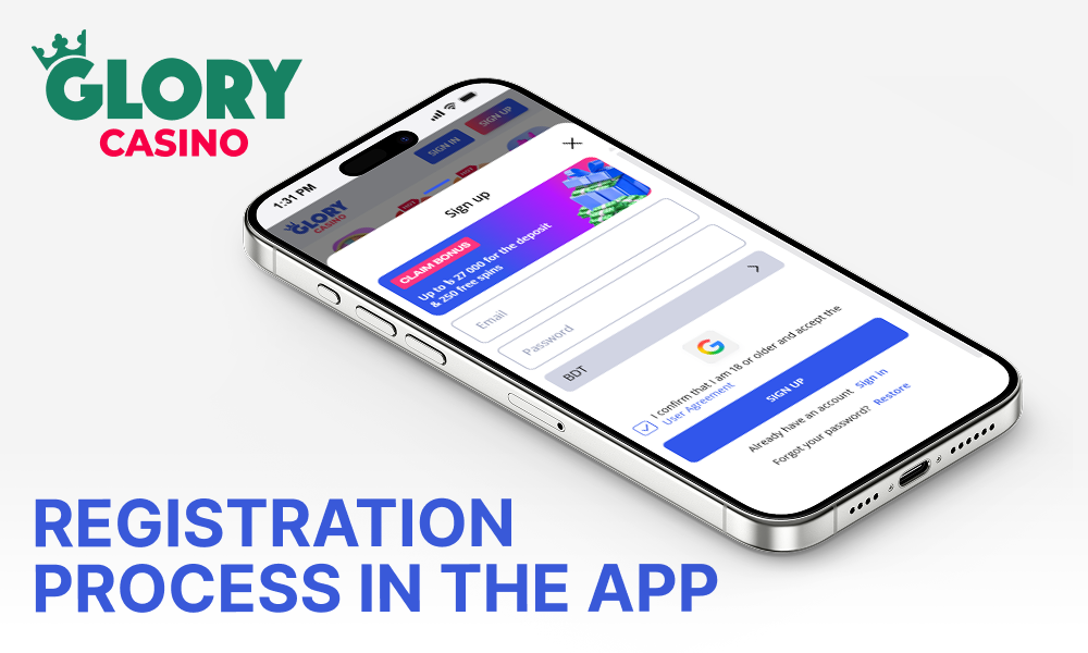 Glory Casino App Registration