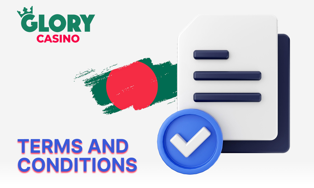 Terms and Conditions of the Glory Casino website